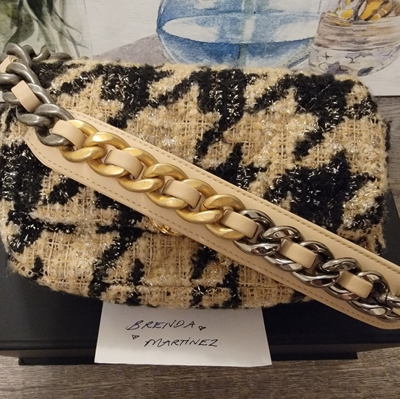 Chanel 19K Tweed Houndstooth Bum Bag/Belt Bag/Shoulder Bag - Picture 13 of 14
